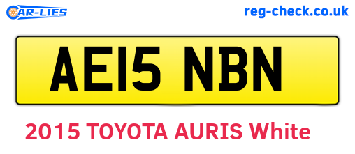 AE15NBN are the vehicle registration plates.