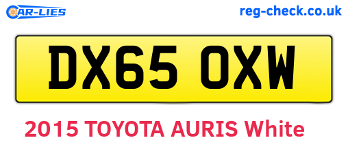DX65OXW are the vehicle registration plates.