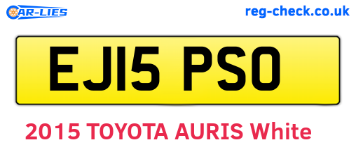EJ15PSO are the vehicle registration plates.