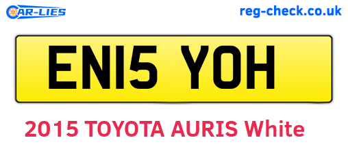 EN15YOH are the vehicle registration plates.
