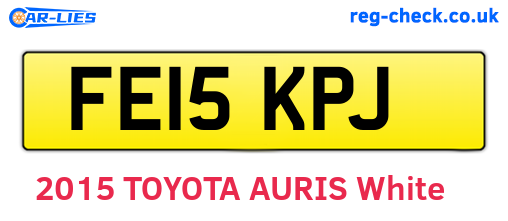 FE15KPJ are the vehicle registration plates.