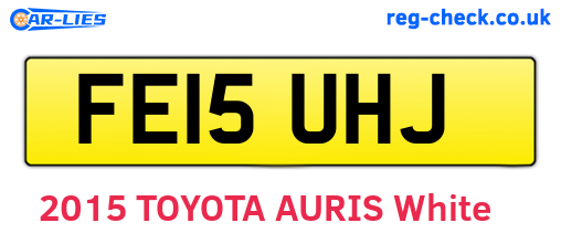 FE15UHJ are the vehicle registration plates.