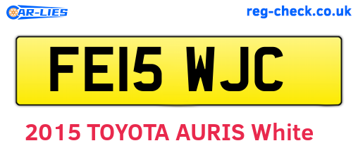 FE15WJC are the vehicle registration plates.