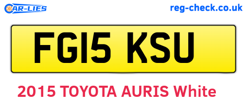 FG15KSU are the vehicle registration plates.