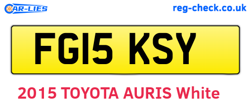 FG15KSY are the vehicle registration plates.