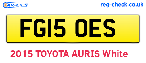 FG15OES are the vehicle registration plates.