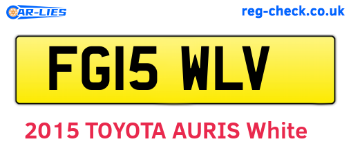 FG15WLV are the vehicle registration plates.