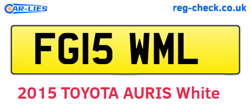 FG15WML are the vehicle registration plates.