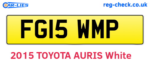 FG15WMP are the vehicle registration plates.