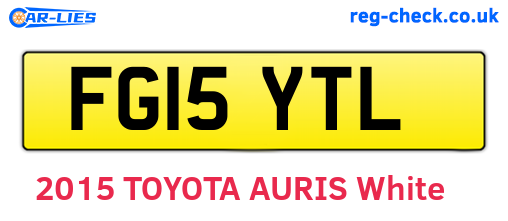FG15YTL are the vehicle registration plates.