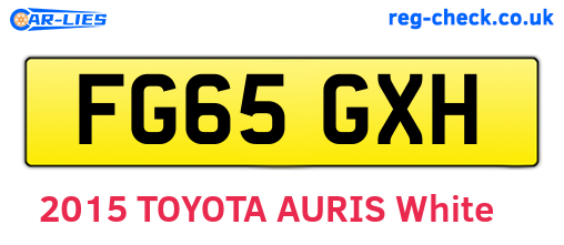 FG65GXH are the vehicle registration plates.