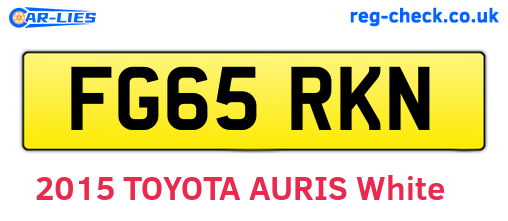 FG65RKN are the vehicle registration plates.