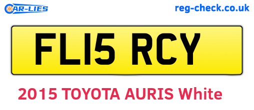 FL15RCY are the vehicle registration plates.
