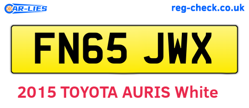 FN65JWX are the vehicle registration plates.