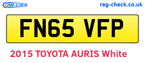 FN65VFP are the vehicle registration plates.