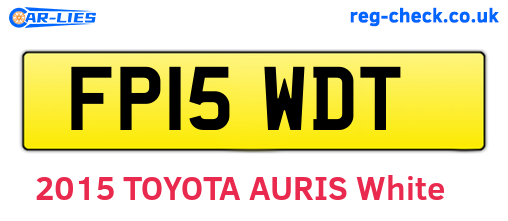 FP15WDT are the vehicle registration plates.