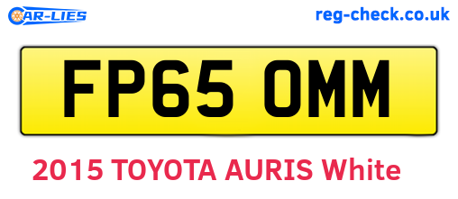 FP65OMM are the vehicle registration plates.