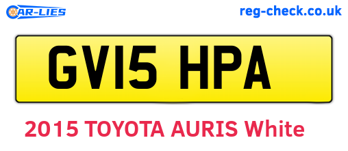 GV15HPA are the vehicle registration plates.