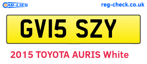 GV15SZY are the vehicle registration plates.