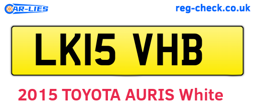 LK15VHB are the vehicle registration plates.
