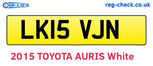 LK15VJN are the vehicle registration plates.