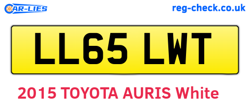 LL65LWT are the vehicle registration plates.