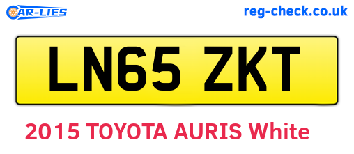 LN65ZKT are the vehicle registration plates.