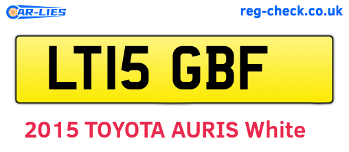 LT15GBF are the vehicle registration plates.
