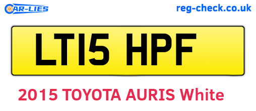 LT15HPF are the vehicle registration plates.