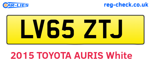 LV65ZTJ are the vehicle registration plates.