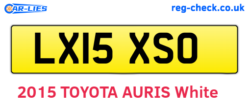 LX15XSO are the vehicle registration plates.