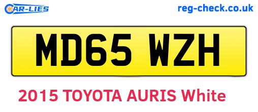 MD65WZH are the vehicle registration plates.