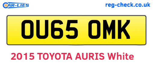 OU65OMK are the vehicle registration plates.