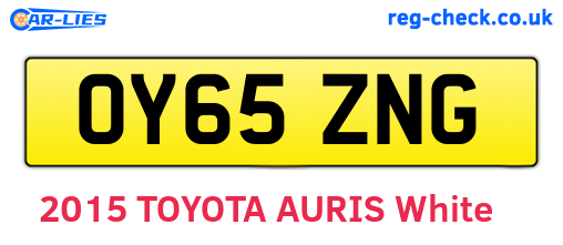 OY65ZNG are the vehicle registration plates.