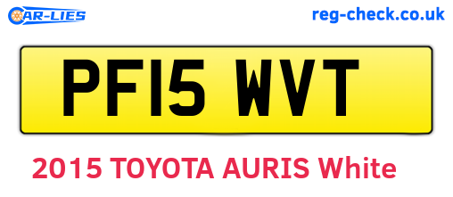 PF15WVT are the vehicle registration plates.