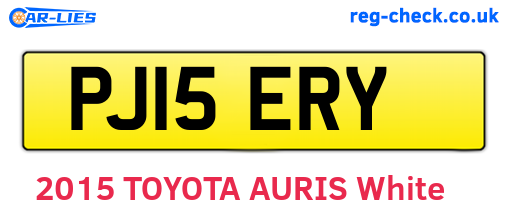 PJ15ERY are the vehicle registration plates.