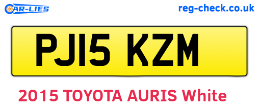 PJ15KZM are the vehicle registration plates.