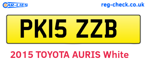 PK15ZZB are the vehicle registration plates.