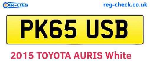 PK65USB are the vehicle registration plates.