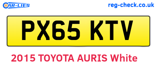 PX65KTV are the vehicle registration plates.