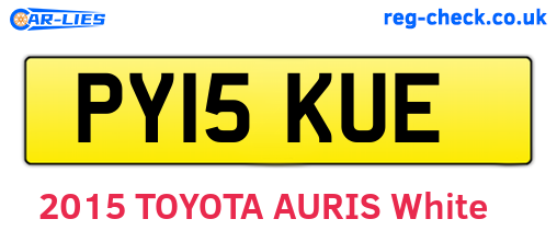 PY15KUE are the vehicle registration plates.