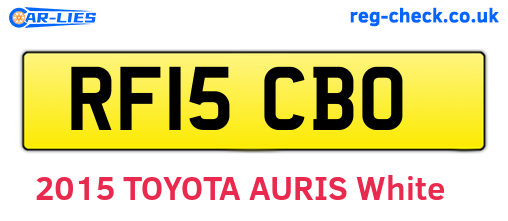 RF15CBO are the vehicle registration plates.