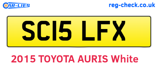 SC15LFX are the vehicle registration plates.