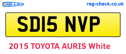 SD15NVP are the vehicle registration plates.