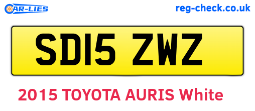 SD15ZWZ are the vehicle registration plates.