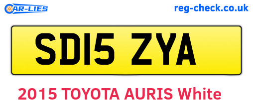 SD15ZYA are the vehicle registration plates.