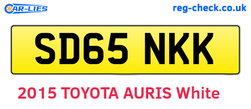 SD65NKK are the vehicle registration plates.
