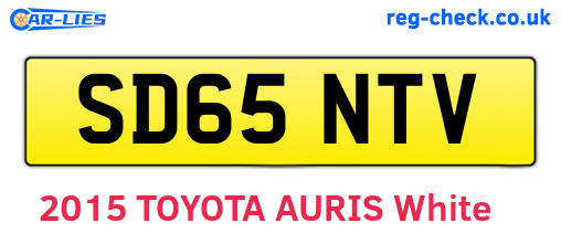 SD65NTV are the vehicle registration plates.