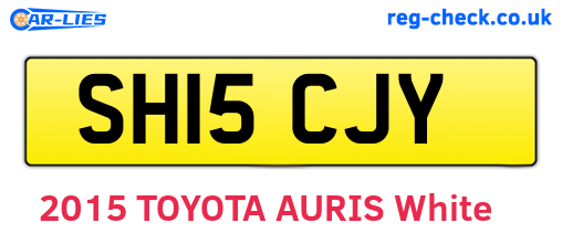 SH15CJY are the vehicle registration plates.