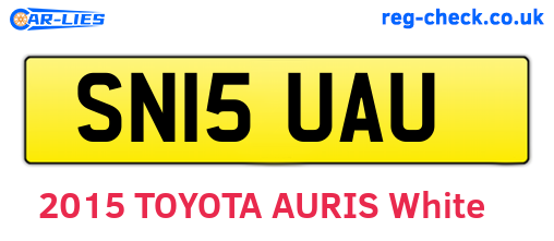 SN15UAU are the vehicle registration plates.